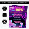 retro birthday invitation